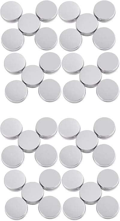 Hagsnec 40 Empty 15ml Cosmetic Pot Lip Balm Screw Cap Containers
