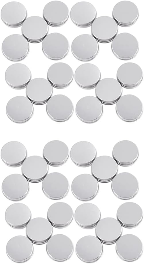 Hagsnec 40 Empty 15ml Cosmetic Pot Lip Balm Screw Cap Containers