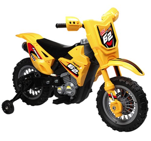 Vroom Rider VR098 6V Battery Operated Dirt Bike, Yellow
