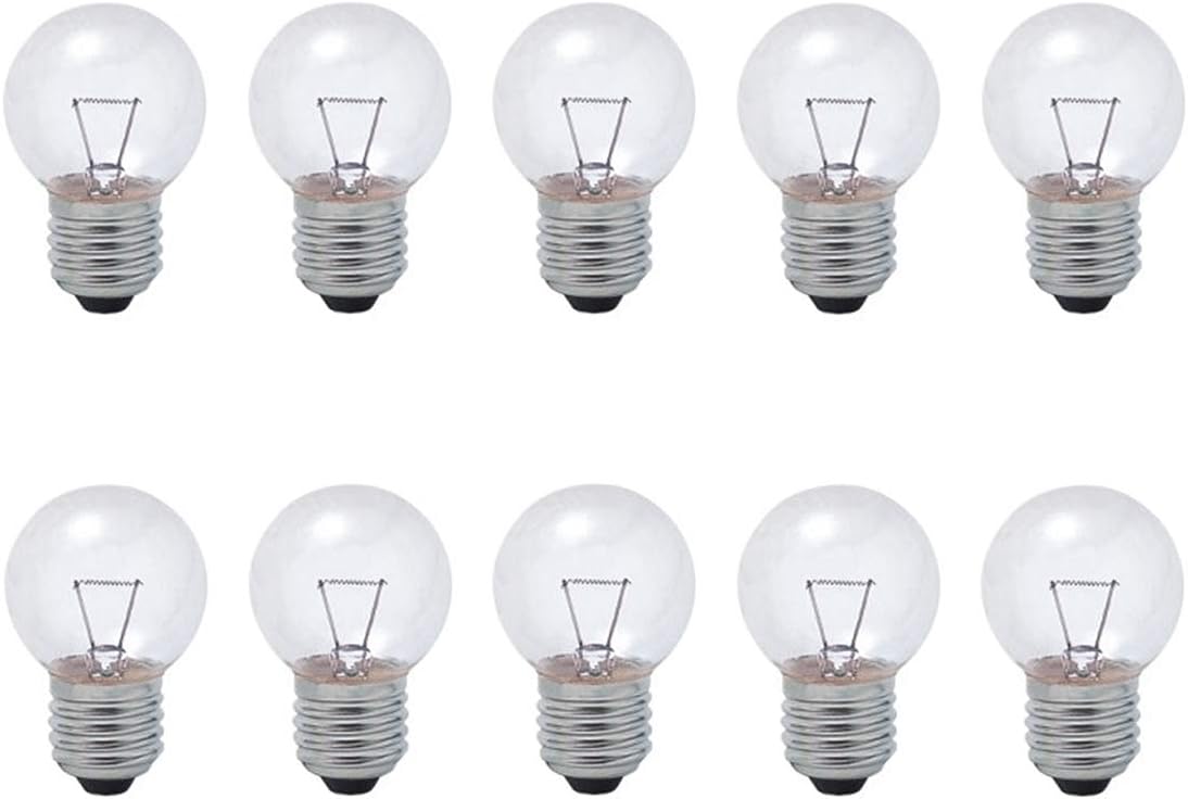 10 Pack E27 Bulb, Edison Screw Round Bulb, ES GLS Lights Bulbs 4̣0̣Ẉạṭṭ, 240V, by Brightfour
