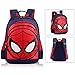 SUNBABY Boys' Backpack Spiderman Fans Gift Waterproof Comic School Bag with Lunch Kit (Spiderman-Dark Blue, One Size)
