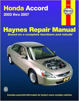 Honda Accord 2003 2007 Haynes Repair Manual Max Haynes
