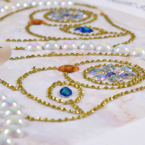 Auwer Embroidery Painting Kits,5D Special Diamond-Shaped Embroidery Wall Clock DIY Painting Diamond Cross Stitc,Mosaic Making Supplies,Multicolor,2019