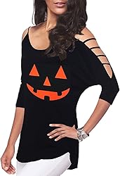 Women's Sexy 3 4 Sleeve Cold Shoulder Jack O