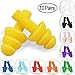 10 Pairs Swimming Earplugs Silicone Noise Cancelling Ear Plugs Reusable Waterproof Earplugs with Case for Swimming and Sleeping, 10 Assorted Colors
