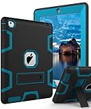 TIANLI iPad 2 Case,iPad 3 Case,iPad 4 Case Three Layer Protection Shockproof Protective with Kickstand iPad 2nd Generation Case/iPad 3rd Generation Case/iPad 4th Generation Case - Black Blue