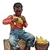 Ebros Vintage Black Americana History African American Boy Shucking Corn Statue 6