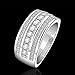 NYKKOLA Fashion 925 Silver Beautiful Jewelry Cubic Zirconia Crystal Engagement Wedding Ring Band(O)
