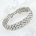 EVER FAITH Women's Round Full Cubic Zirconia Bridal Tennis Bracelet Clear Silver-Tone
