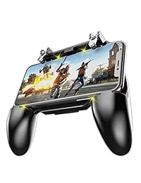 COOBILE Agarre para juegos con cargador portátil ventilador de refrigeración, para PUBG Mobile Controller L1R1 Mobile Game Trigger Joystick para 4-6.5 pulgadas teléfono