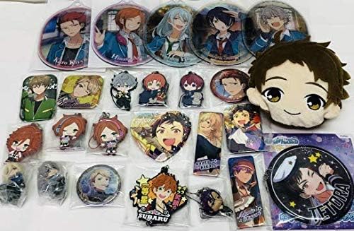 Amazon あんさんぶるスターズ グッズ セット あんスタ 羽風薫 月永レオ 瀬名泉 鉄虎 嵐 忍 Knights マスコット ポーチ 缶バッジ アニメ 萌えグッズ 通販