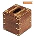 SouvNear Olde Worlde Holder-Square Solid Wood Handmade Standing Upright Box Cover-Brown Boutique Tissue Paper Dispenser-Retro Vintage Antique Look