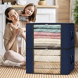 Fab totes 2 Pack Clothes Storage, Foldable Blanket