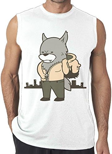 Funny Animal Bear Undercover Man¡s Sleeveless Tee T Shirt X-Large White