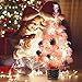 B bangcool Pink Christmas Tree Mini Christmas Tree Artificial Christmas Tree for Table and Desk Tops