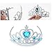 Yosbabe Princess Elsa Cinderella Dress up Accessories Blue Party Favors 5 Pcs Gifts Set - Gloves Tutu Dress Tiara Crown Wig and Wand