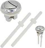 LRMYS 38mm Round Dual Push Toilet Button Chrome Silver Replacement view 1