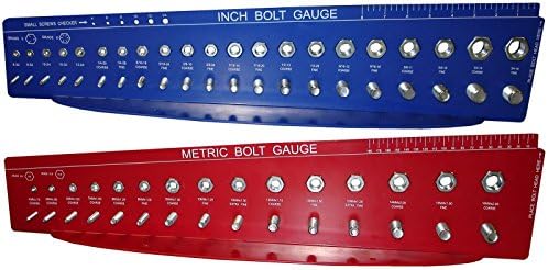 Nails, Screws &amp; Fasteners Bolt and Nut Gauges Check a Thread Size Fastener Standard SAE Inch METRIC Guage