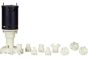 Little Giant RIM-U 115/230 Volt, 1/25 HP, Maximum 760 GPH Commercial Ice Machine Replacement Water Pump with 3-Ft. Lead Wires, Black/White, 545600