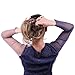 OUBECA Tousled Synthetic Hairpiece Scrunchies Straight Elastic Updo Scrunchy Messy Bun for Women (8TT1133/27)
