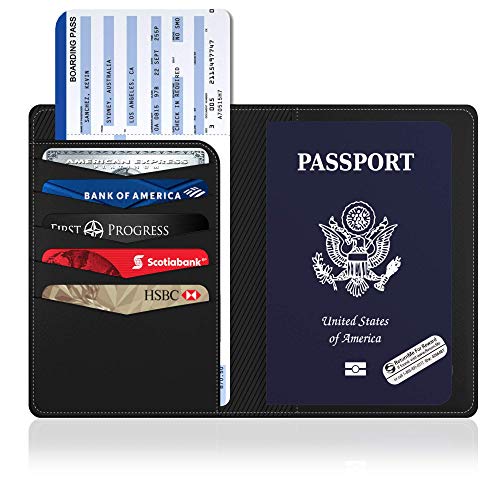 RFID Passport Holder, Anti Theft Blocking Cover for Safe Travels with