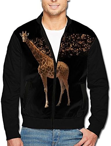 Mens Fashionable Cartoon Giraffe 3d Printed Raglan Jacket Fancy Color Block Hooded Jacket Varsity Jackets Colorblock Zip Up Hoodie Sweatshirts Jackets Gifts For Boys Christmas