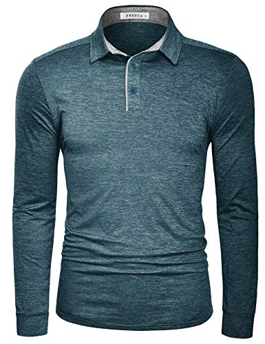 image for Fresca Men's Sun Protection Performance Quick Dry Golf Solid Polo Acti