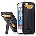 iPhone 7 Plus Case, Moonmini Card Holder Slim fit Dual layer Heavy Duty Armor Shockproof Protection Case Cover with Kickstand for iPhone 7 Plus Black