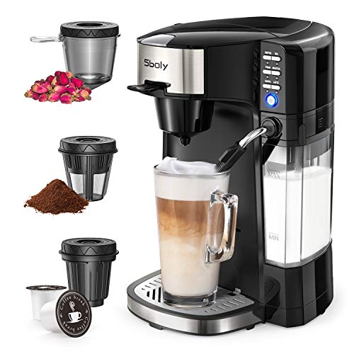 Sboly 6 In 1 Coffee Machine, Single Serve Coffee, Tea, Latte and