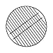 KAMaster 15 in Round Cooking Grate Porcelain Coated Steel Wire Charcoal Cooking Grid Grate BBQ Smokey Grill Enamel Grates Replacement for Grill Dome Medium Big Green Egg Kamado Joe Classic