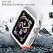 pzoz Compatible with Apple Watch Series 4 Case 44mm Accessories Slim Protector Bumper Shockproof Super Thin Full Coverage Matte Hard Cover for Women Men Compatible Apple iWatch - White