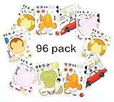 Kidsco Make Your Own Sticker - 96 Stickers Assortment, includes: Zoo Animals, Cars, Sea Creature, And More - For Kids, Arts, Parties, Birthdays, Party Favors, Gifts, Crafts, School, Daycare, Etc