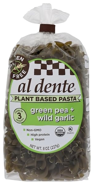 AL DENTE ORGANIC GREEN PEA & WILD GARLIC PASTA, 227 GR