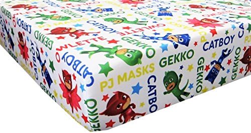 PJ Masks Catboy Owlete Gekko 100% Polyester (FITTED SHEET ONLY) Size TODDLER Boys Girls Kids Bedding
