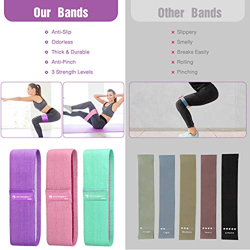 Resistance Bands for Legs and Butt Exercise Bands Non Slip Elastic