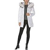Laundry by Shelli Segal Women's Stretch Quilted Puffer Coat – Heavyweight Winter Jacket Faux Fur Hood