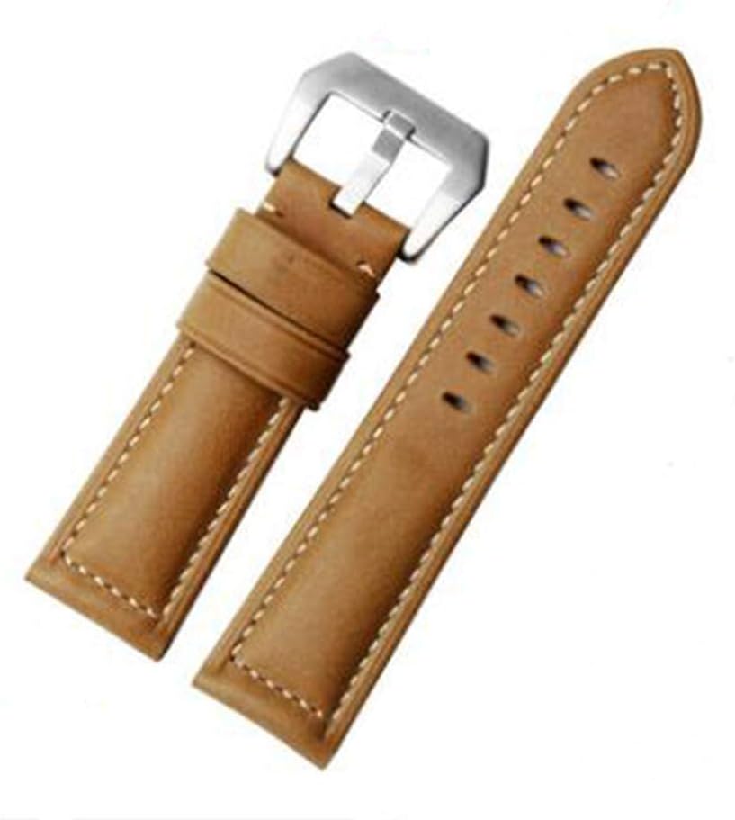 Watch Strap Leather for Panerai Strap 22mm 24mm 26mm Leather Vintage Military Watch Strap Watch Band Relacement Band for Panerai Men
