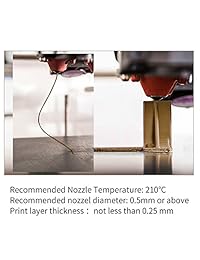 TIANSE filamento para impresora 3D de 1.75mm, carrete de 1KG, precisión dimensional de +   0.03 mm, color madera