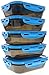 6 Pack Fitness Sure Seal Meal Prep Containers Set of 5 20oz (Black/Neon Blue)