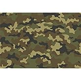 YongFoto Camouflage Texture Backdrop 5x3ft Army Soldier Military Theme Photography Background Boy Birthday Welcome Soldiers Party Banner Room Decor Portraits Photoshoot Wallpaper Studio Booth Props