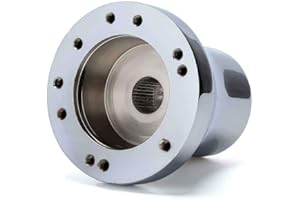 HUSKEY PARTS COMPANY Huskey Universal 5/6 Hole Steering Wheel Hub Adapter of Carbon Steel for EZGO TXT and RXV Models Golf Cart Models with Chrome Surface Finish