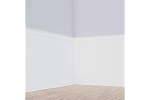 Ekena Millwork, WPKP56NGD Deluxe Nickel Gap, 8' Length PVC Wainscoting Kit, 56" Height, White