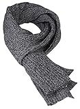 JR Men's Knitted Cashmere Soft Long Winter Warm Scarf Solid/Two Tone Color