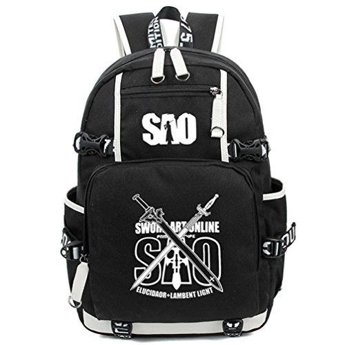 Siawasey Sword Art Online Anime Cosplay Luminous Backpack Shoulder Bag School Bag