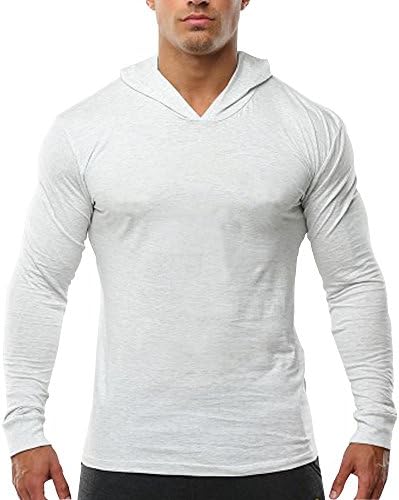 Men's Bodybuilding Tapered Slim Fit Sweatshirts Active Hoodies