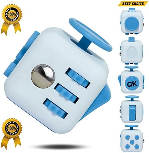 NEW fidget stress cube with gift paper box, hand toy wrapped in a delicate package. desk toy for children who like to play with switches. FBA - OKAY cube