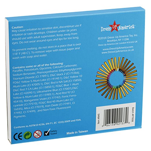 Dress up America Fun Stix 32 color Safe & Non-Toxic Face and Body Paint Crayons Mega Pack