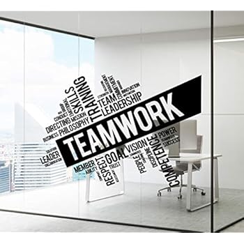 Vinyl Wall Decal Teamwork Success Office Decor Worker Stickers (ig4152) Black