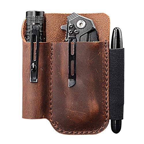 EDC Leather Pocket Pouch, Knife Organizer Pouch, Pocket Slip, EDC