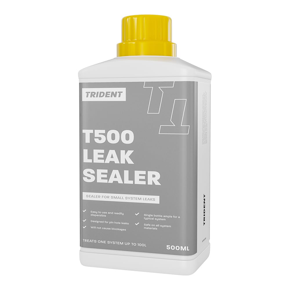 Trident - Central Heating Leak Sealer - Seals Pin Hole Leaks and Weeping Joints - Suitable for All Metals Including Aluminium - Effective in 24 Hours - 500ml